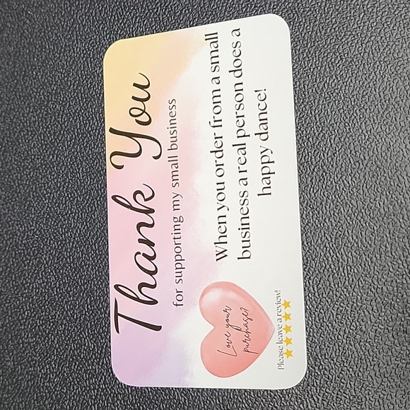 Thank You Cards: Cow Tulip Watercolor Blue Pink Purple Green Red Orange Qty 50 - Picture 4 of 13